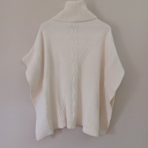 Anne Klein Knit Sweater Turtleneck Pullover Poncho Size Small - Medium - Picture 3 of 11